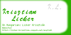 krisztian licker business card